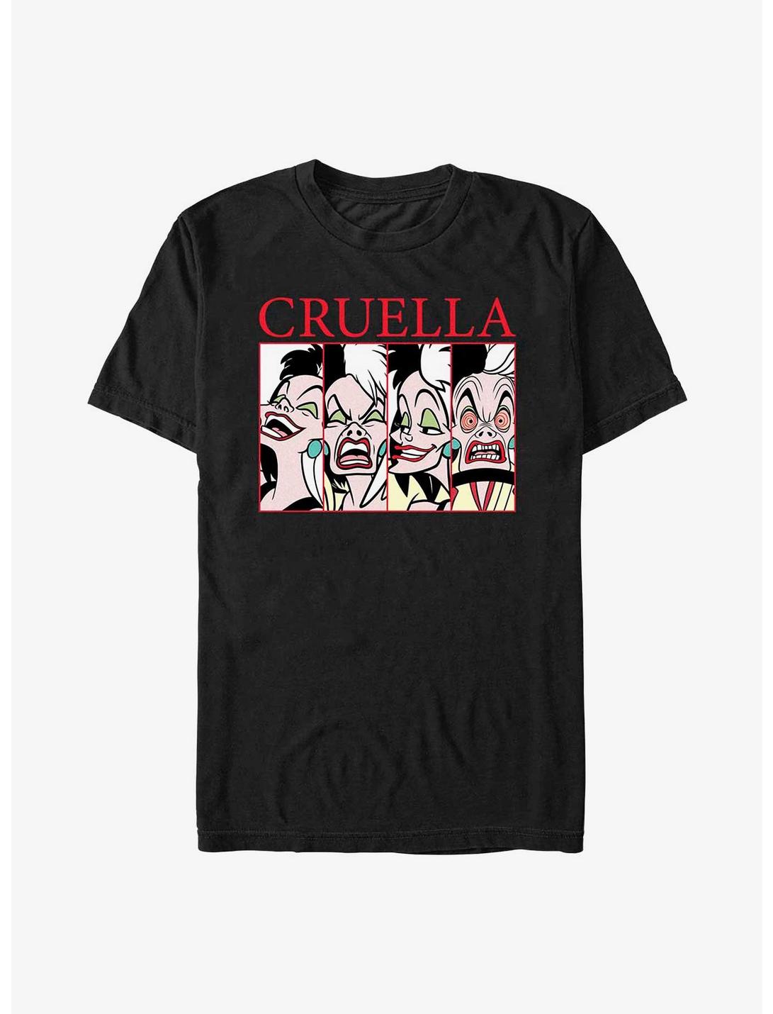 Disney 101 Dalmatians Cruella Expressions T-Shirt, BLACK, hi-res