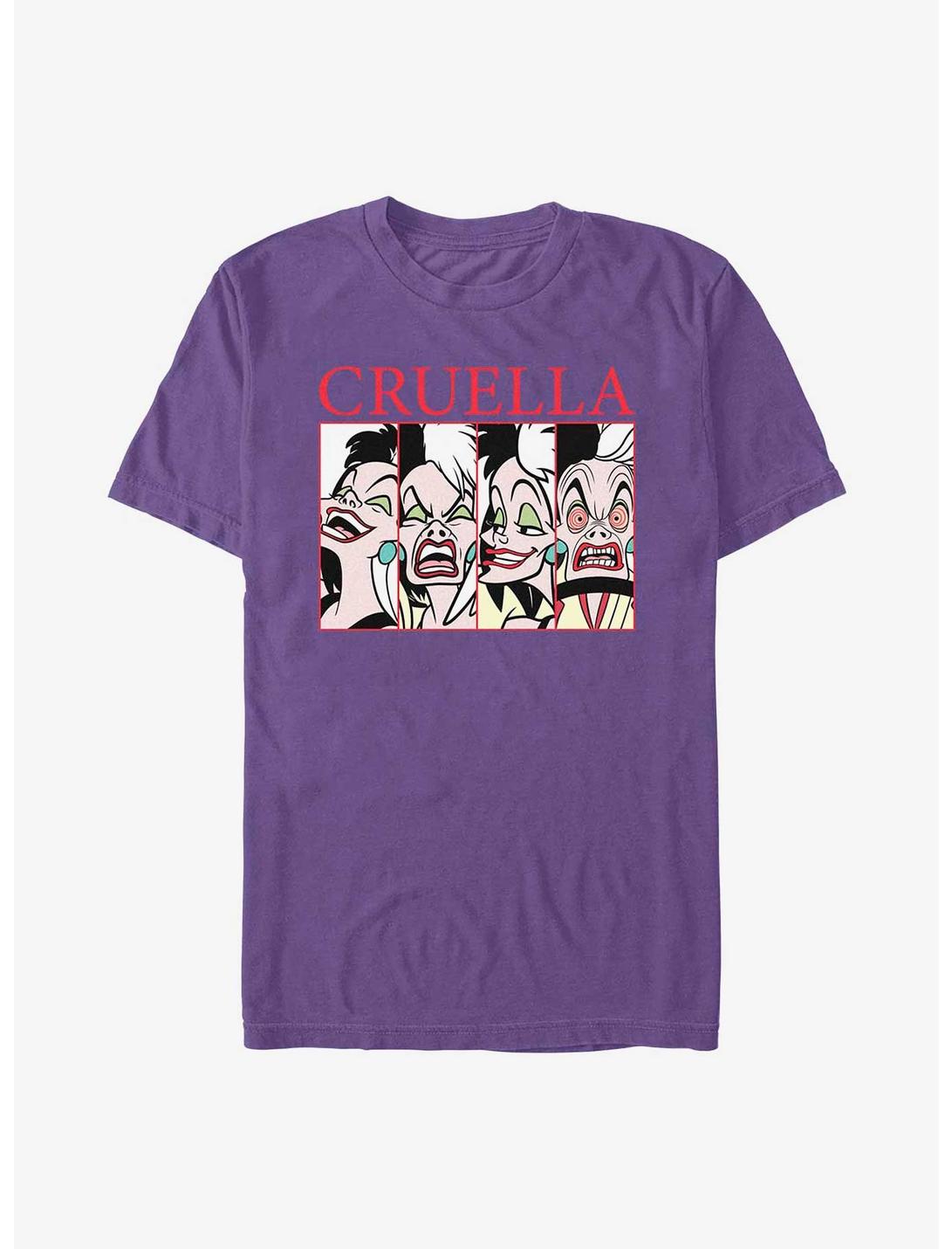 Disney 101 Dalmatians Cruella Expressions T-Shirt, PURPLE, hi-res