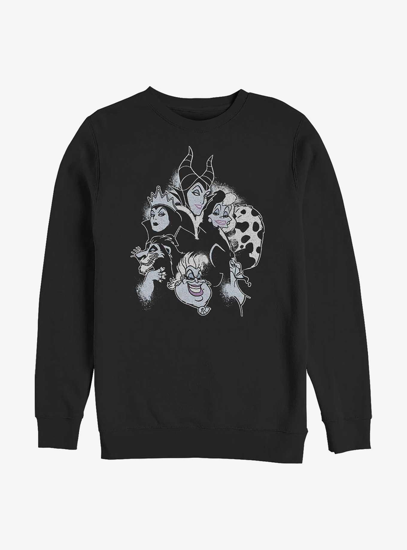 Disney Villains Heads Sweatshirt, BLACK, hi-res