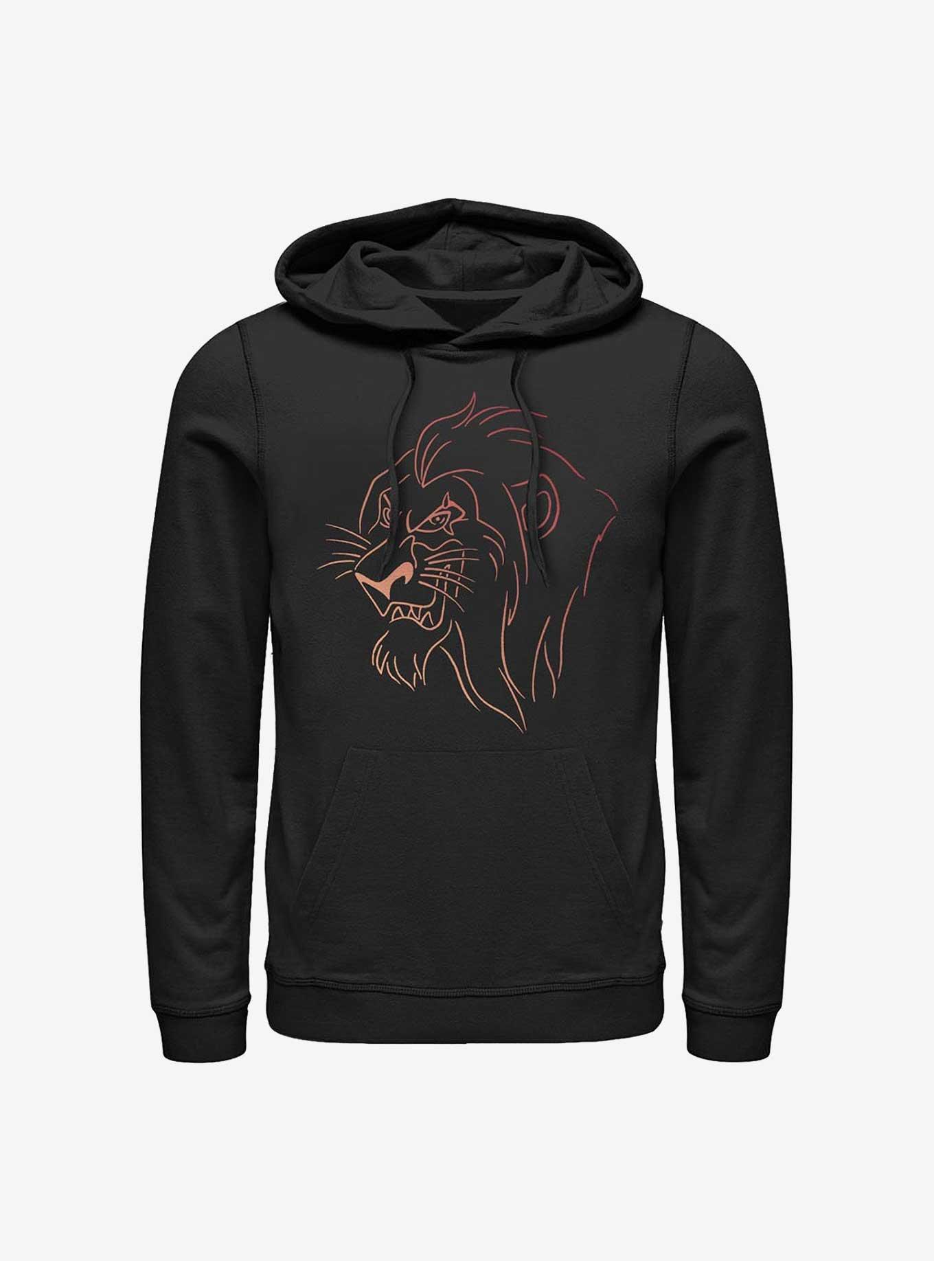 Disney The Lion King Scar Line Hoodie, BLACK, hi-res