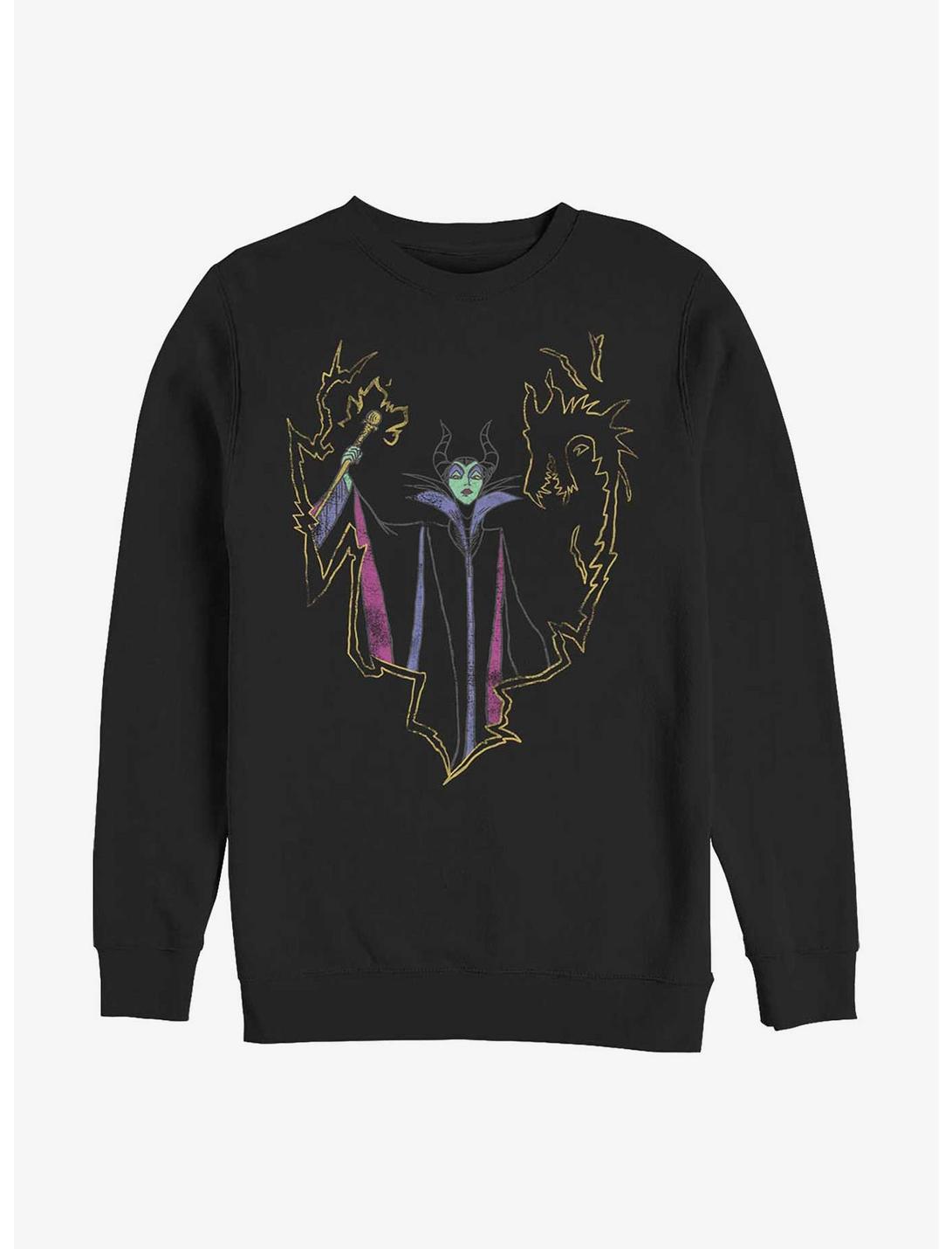 Disney Sleeping Beauty Maleficent Drawn Magic Sweatshirt, BLACK, hi-res