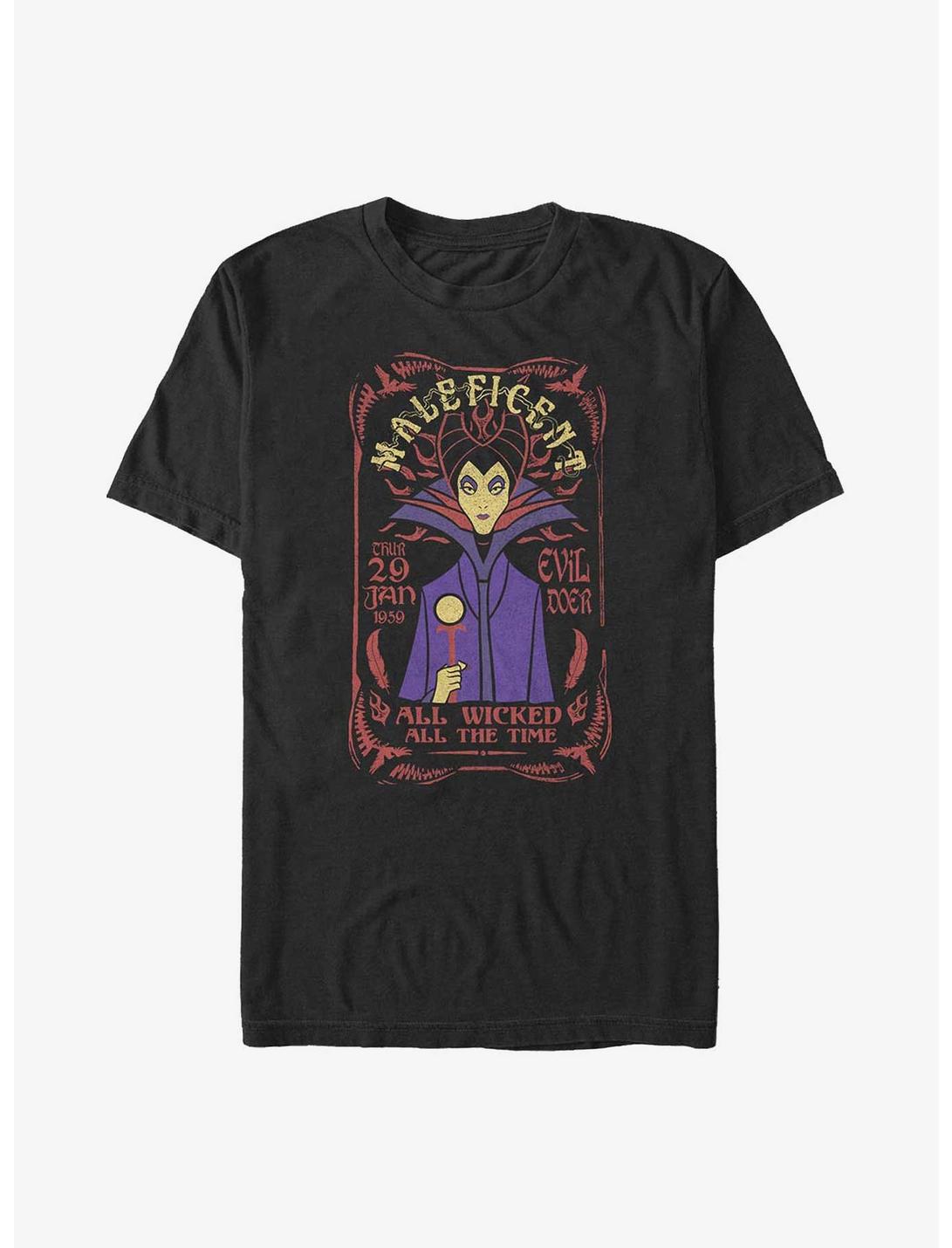Disney Sleeping Beauty Maleficent Rock Poster T-Shirt, BLACK, hi-res
