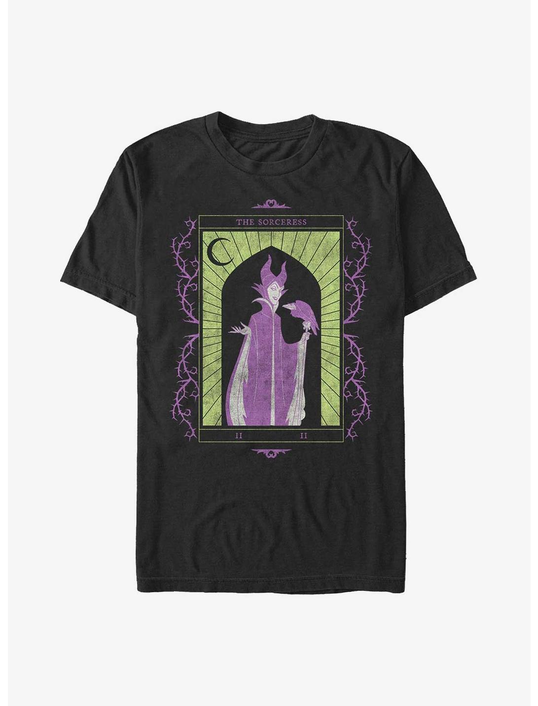 Disney Sleeping Beauty Maleficent Sorceress Tarot T-Shirt, BLACK, hi-res
