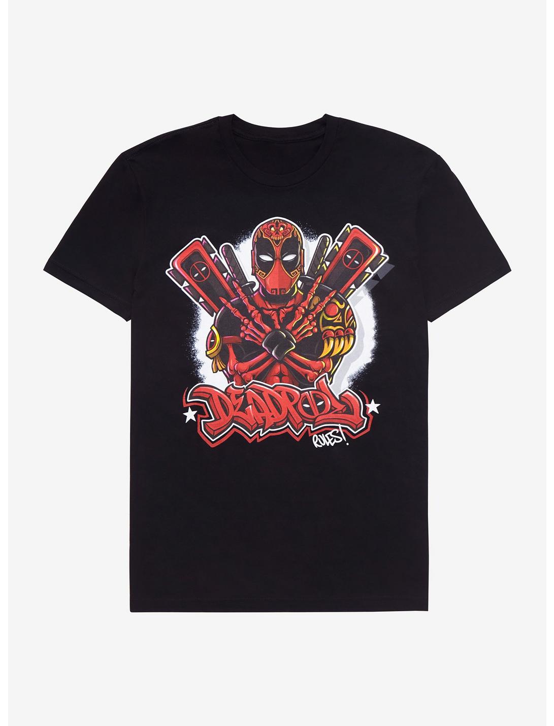 Marvel Deadpool X Urban Aztec T-Shirt, BLACK, hi-res