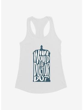 Doctor Who What Would The Doctor Do Girls Tank, WHITE, hi-res