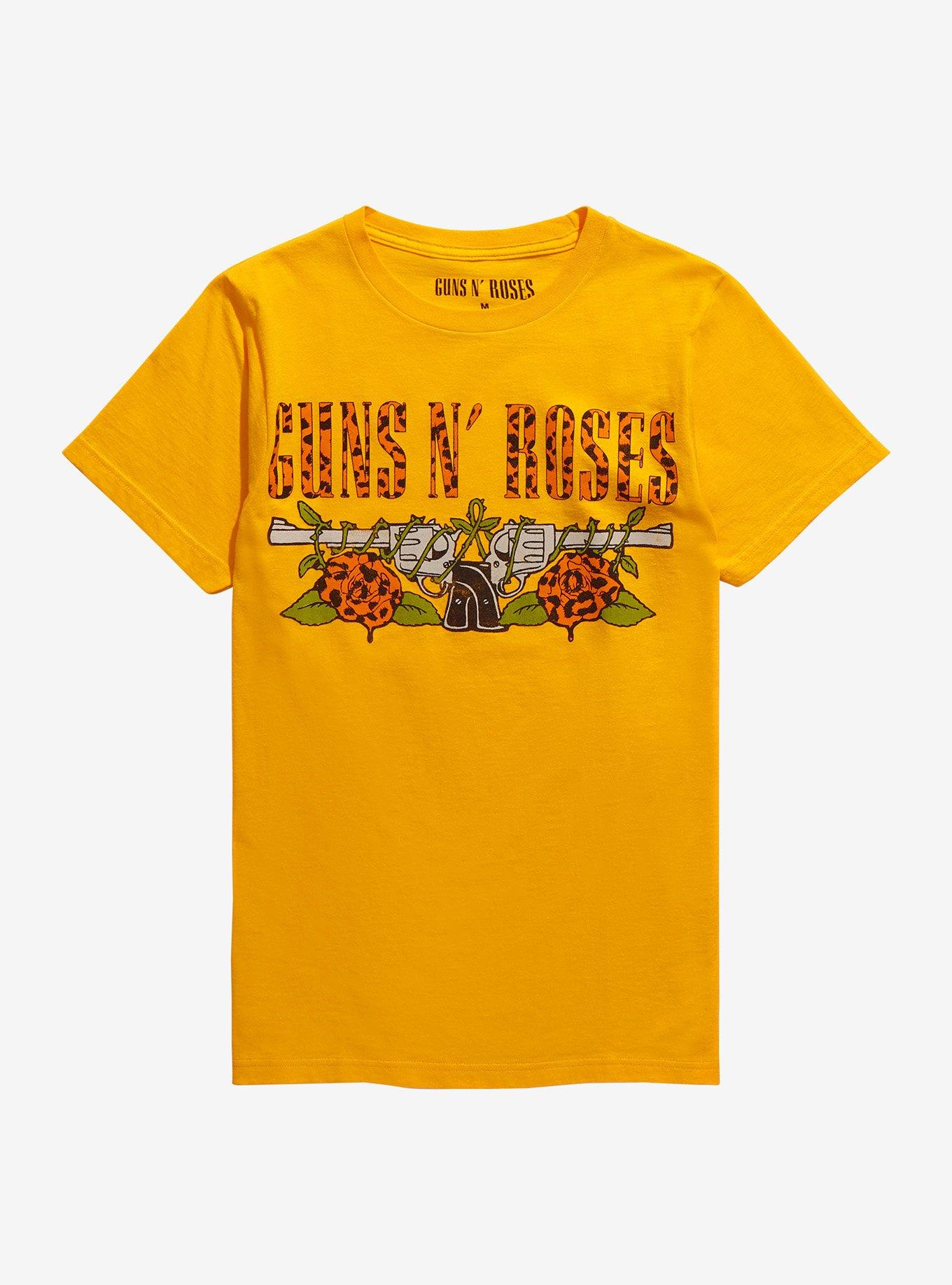 Guns N' Roses Leopard Logo Girls T-Shirt, MUSTARD, hi-res