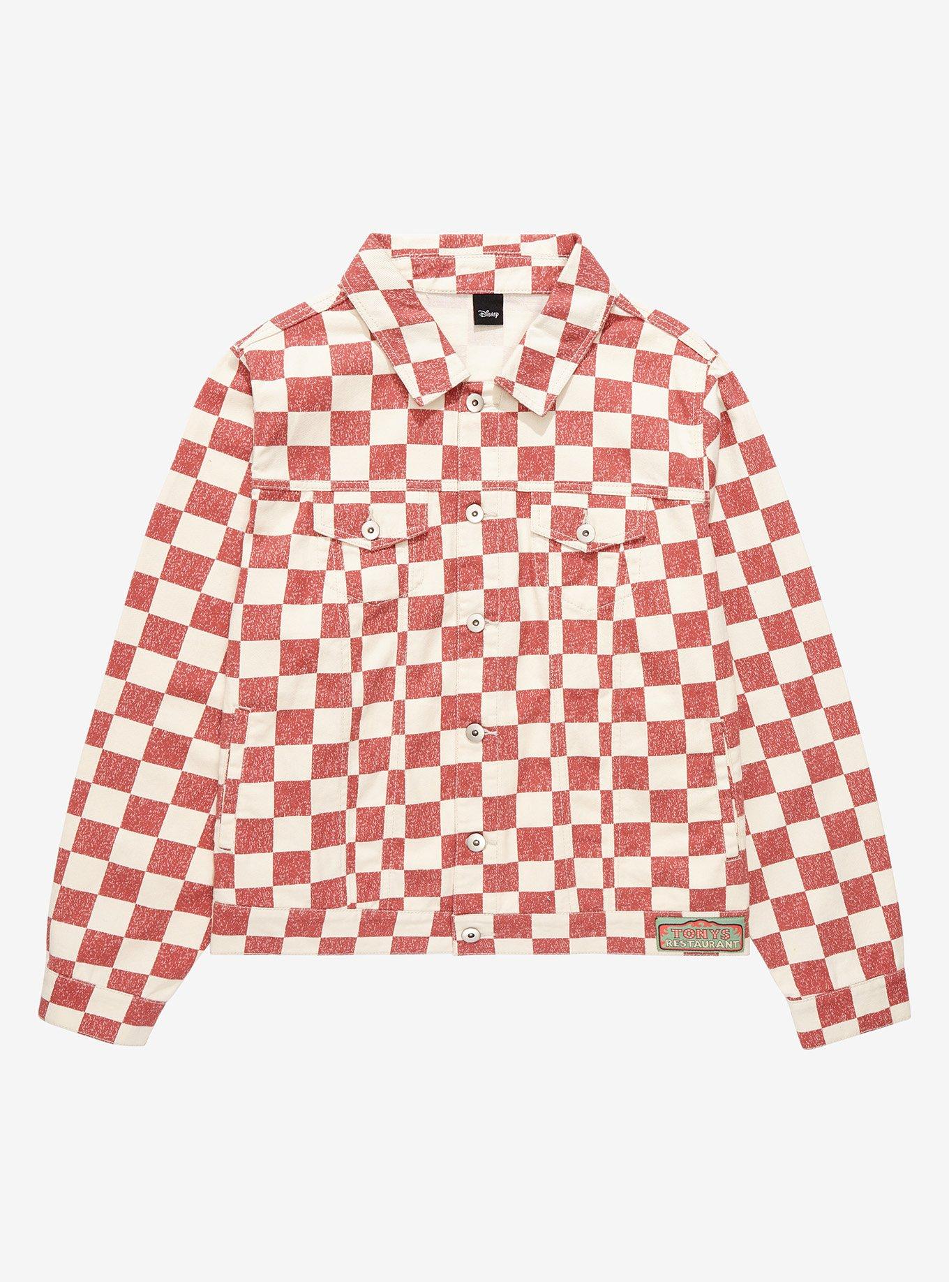 Disney Lady and the Tramp Tony's Restaurant Checkered Denim Jacket - BoxLunch Exclusive, MULTI, hi-res