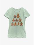 Marvel Gingerbread Cookie Tree Youth Girls T-Shirt, MINT, hi-res