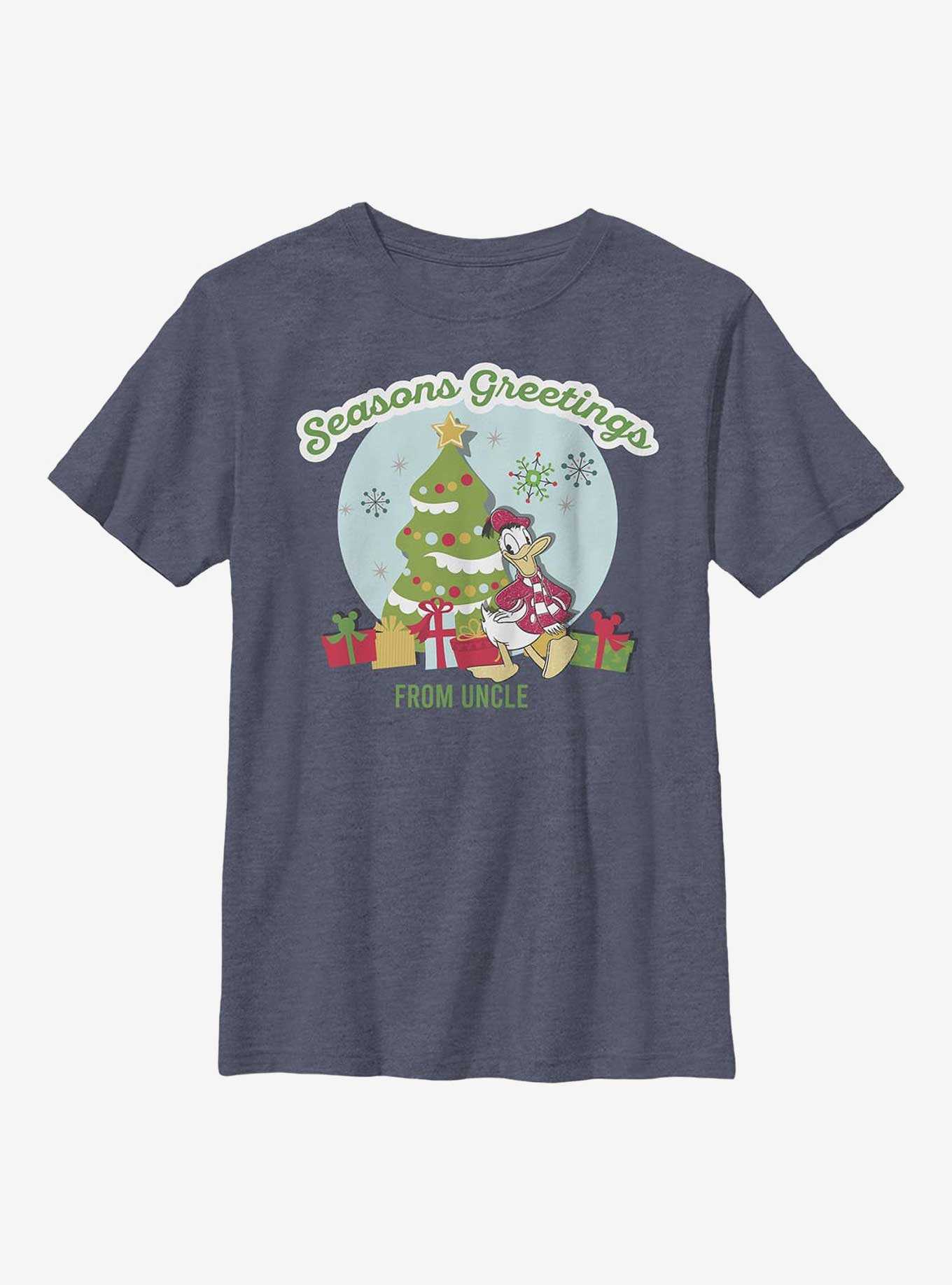 Disney Donald Duck Seasonal Greetings From Uncle Youth T-Shirt, , hi-res