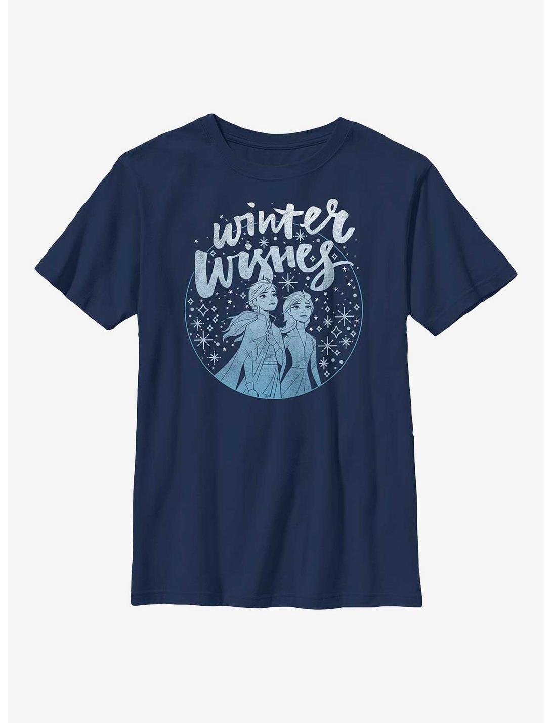 Disney Frozen Winter Wishes Youth T-Shirt, NAVY, hi-res