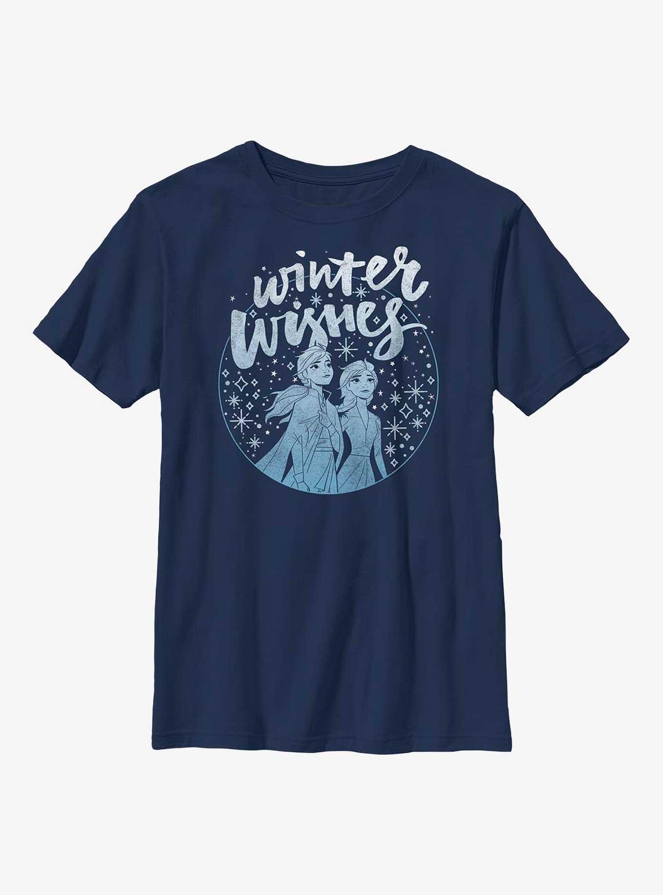 Disney Frozen Winter Wishes Youth T-Shirt, NAVY, hi-res