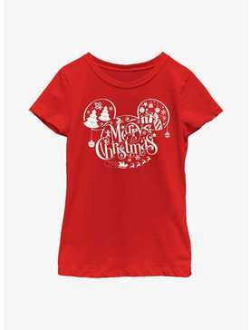 Disney Mickey Mouse Holiday Ears Fill Youth Girls T-Shirt, , hi-res