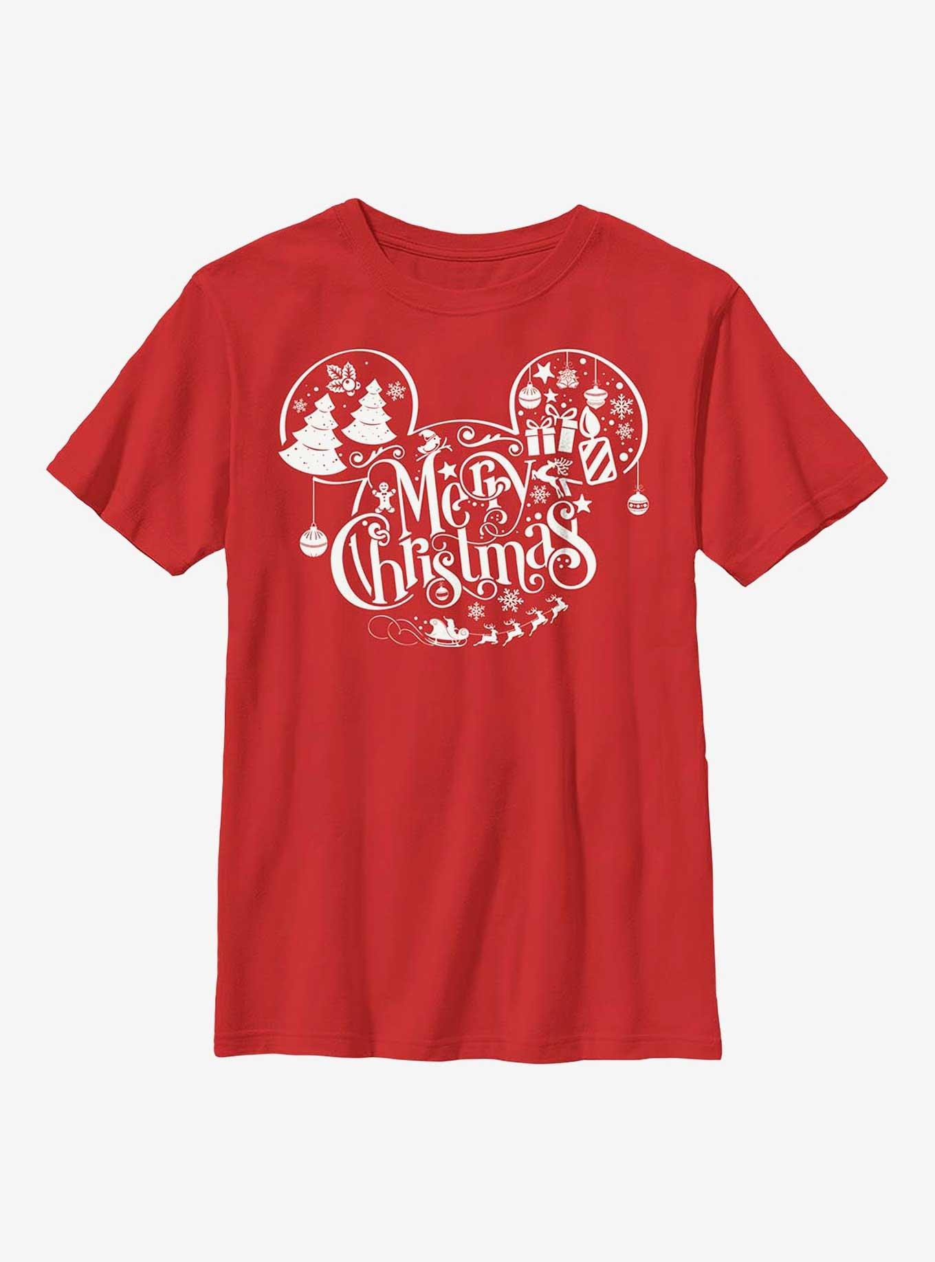 Disney Mickey Mouse Holiday Ears Fill Youth T-Shirt, , hi-res