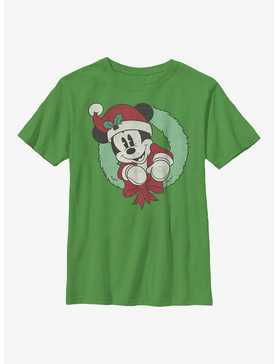 Disney Mickey Mouse Vintage Wreath Youth T-Shirt, , hi-res