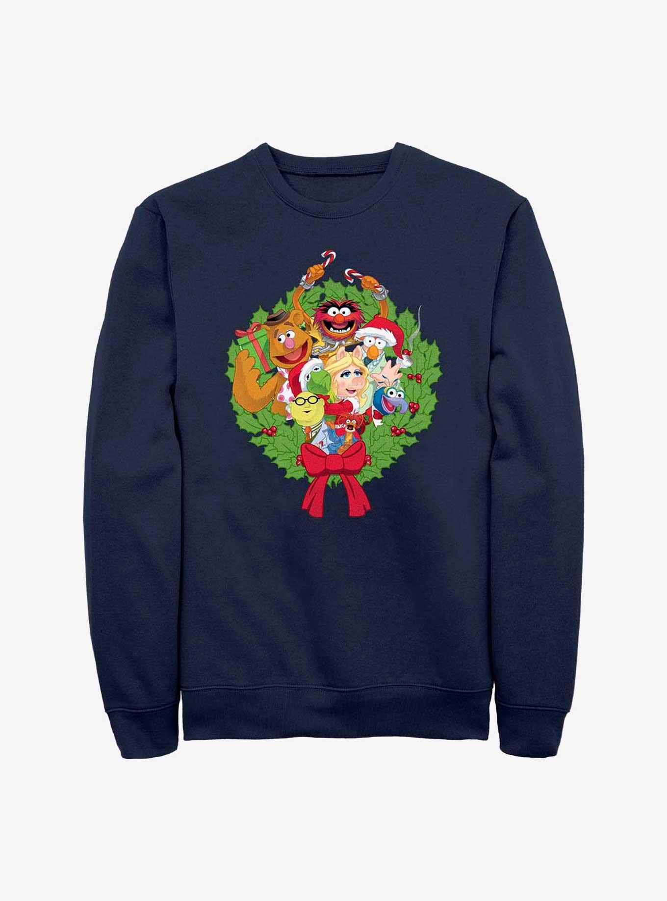 Disney The Muppets Group Wreath Sweatshirt, ATH HTR, hi-res