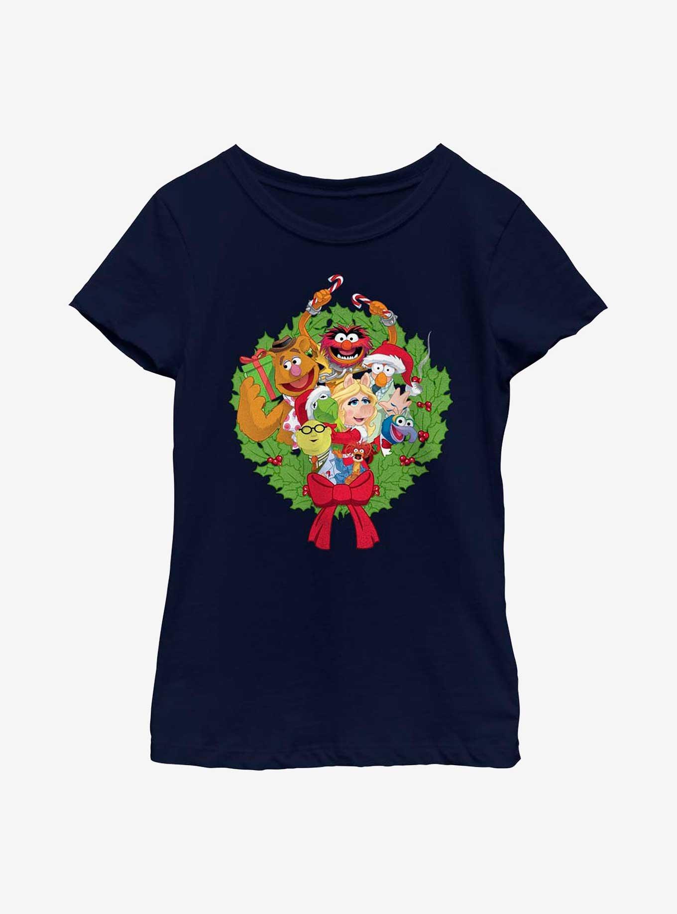 Disney The Muppets Group Wreath Youth Girls T-Shirt, , hi-res