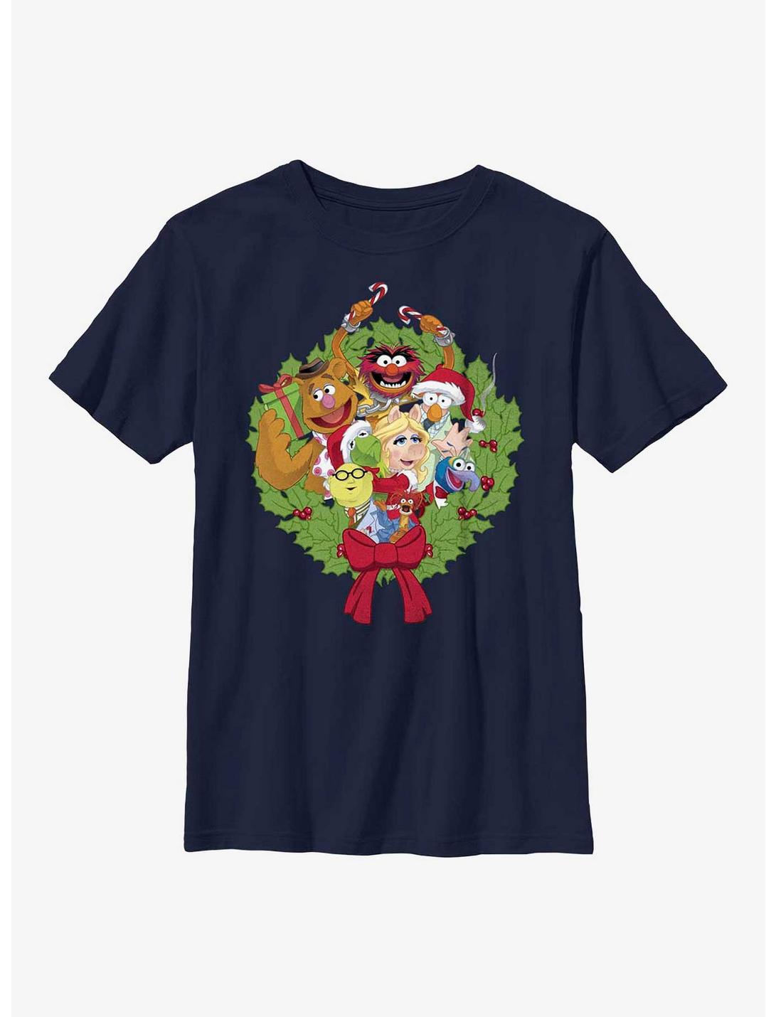 Disney The Muppets Group Wreath Youth T-Shirt, ATH HTR, hi-res