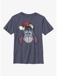 Disney Winnie The Pooh Santa Eeyore Youth T-Shirt, NAVY HTR, hi-res