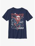 Marvel Spider-Man Carolling Spidey Youth T-Shirt, NAVY, hi-res