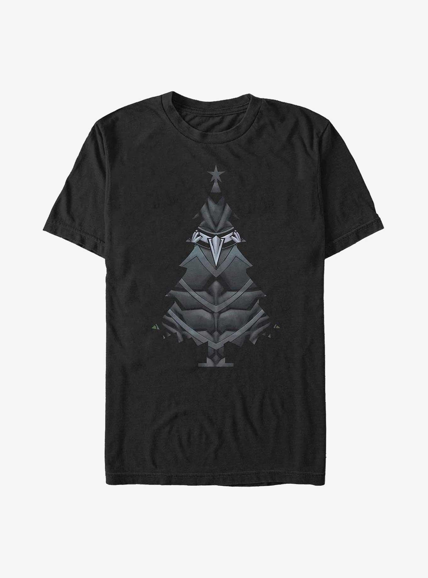 Marvel Avengers Black Panther Christmas Tree T-Shirt, BLACK, hi-res