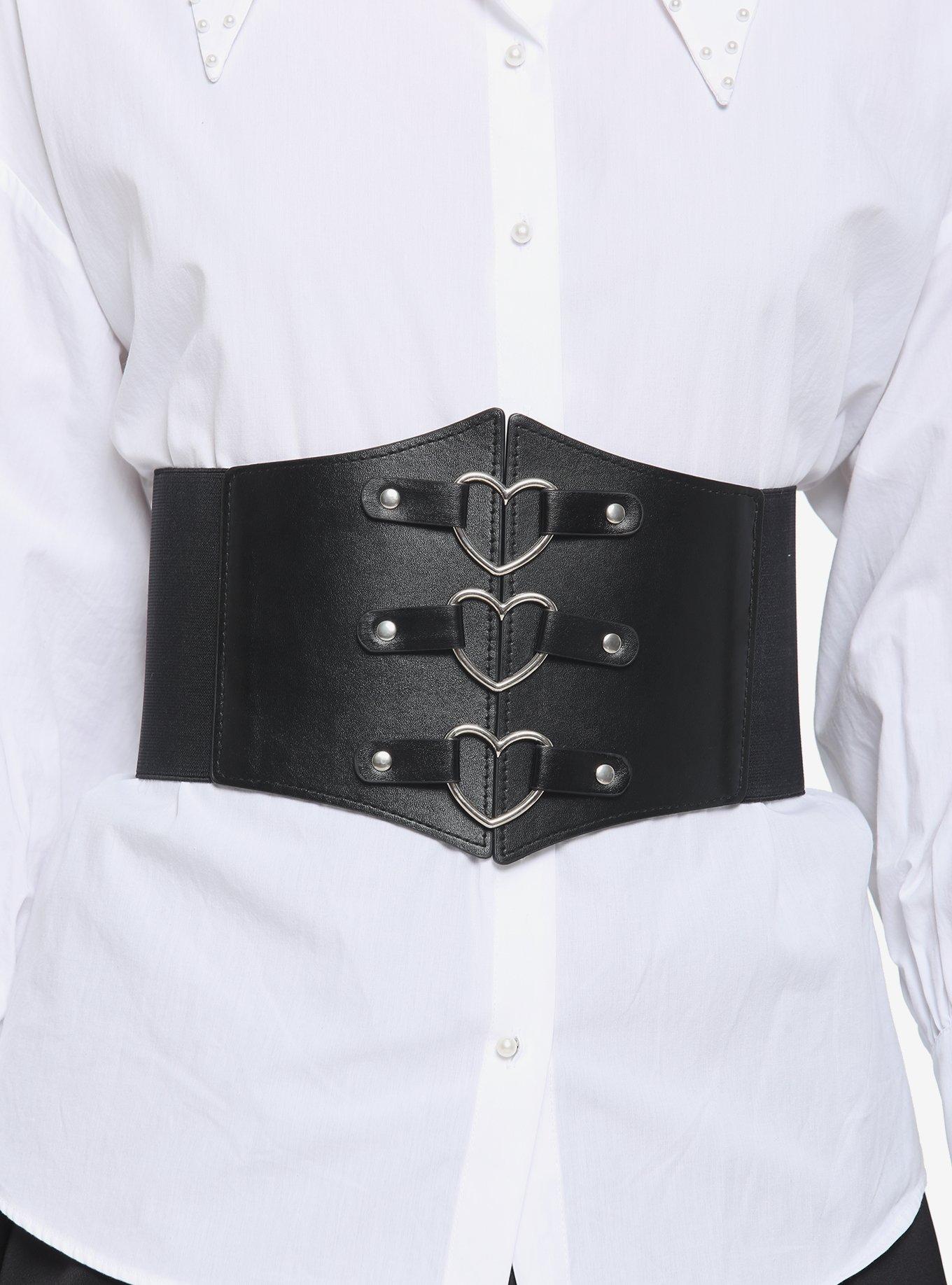 Black High Back Underbust Corset With Straps 