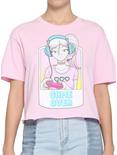 Gamer Girl Game Over Girls Crop T-Shirt, MULTI, hi-res