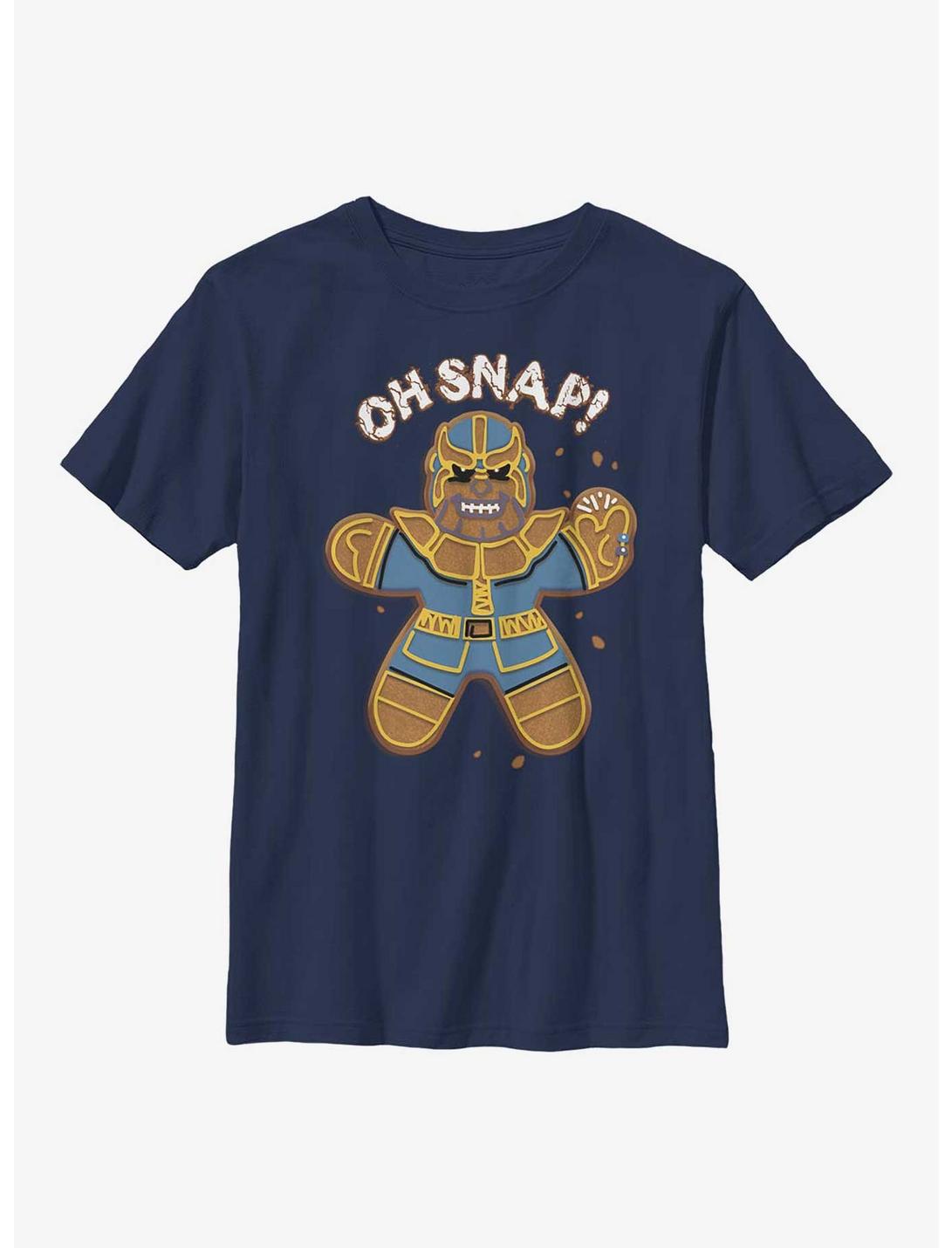 Marvel Thanos Gingerbread Snap Youth T-Shirt, NAVY, hi-res