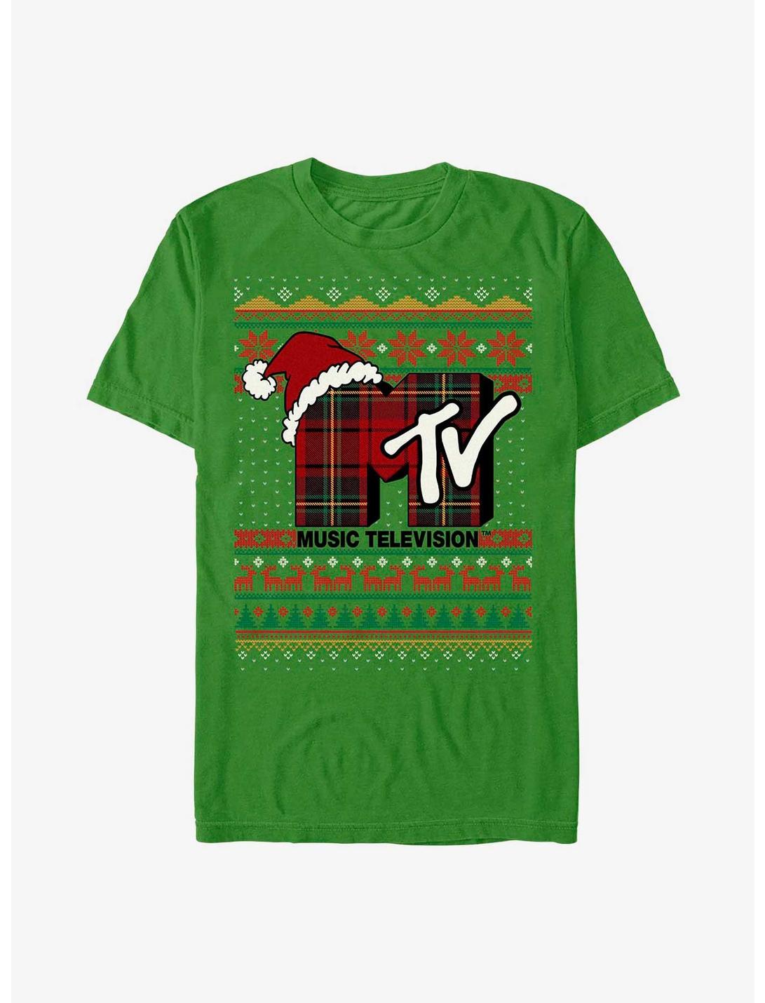 MTV Ugly Sweater Santa Hat T-Shirt, KELLY, hi-res
