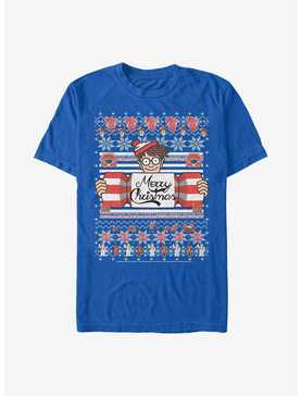 Where's Waldo? Christmas Sweater Pattern T-Shirt, , hi-res