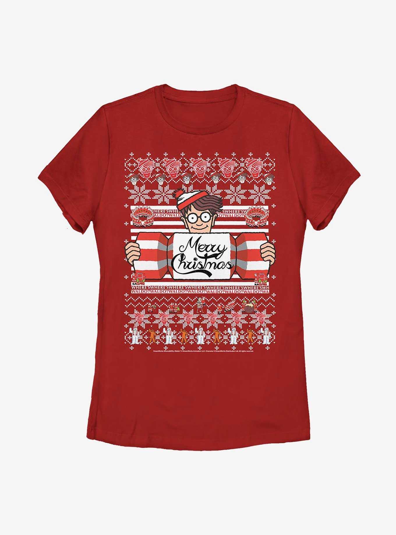 Where's Waldo? Christmas Sweater Pattern Womens T-Shirt, , hi-res