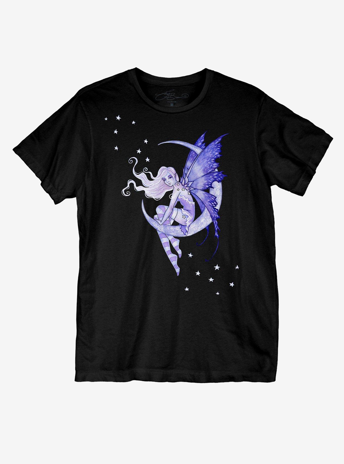 Moon Fairy Boyfriend Fit Girls T-Shirt By Amy Brown, MULTI, hi-res