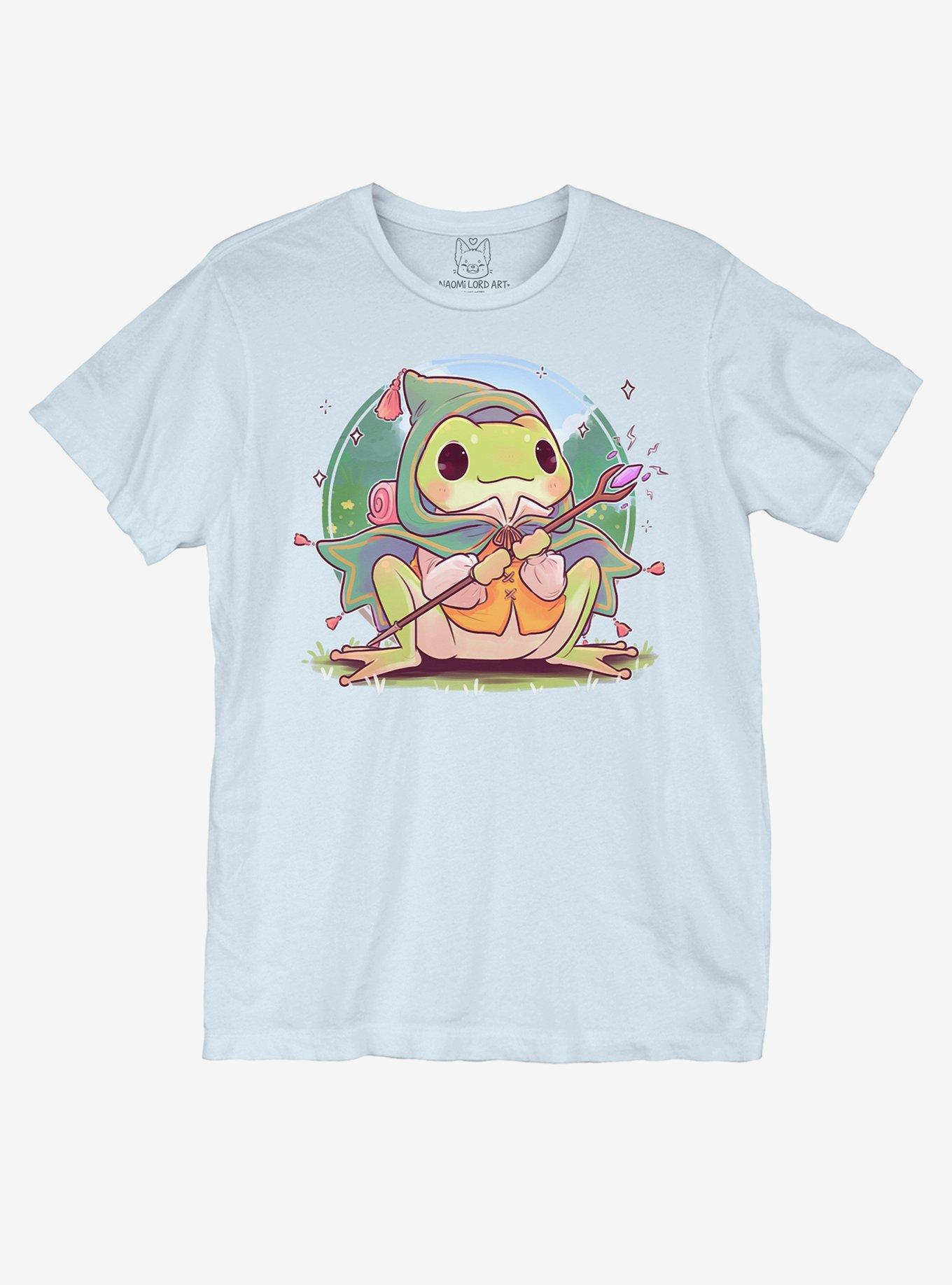 Magical Frog Boyfriend Fit Girls T-Shirt By Naomi Lord Art, MULTI, hi-res
