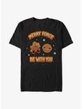 Star Wars The Mandalorian Merry Force Be With You Cookies T-Shirt, BLACK, hi-res