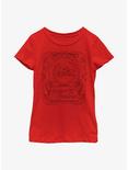 Star Wars The Mandalorian Season's Greeings Youth Girls T-Shirt, RED, hi-res