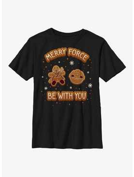 Star Wars The Mandalorian Merry Force Be With You Cookies Youth T-Shirt, , hi-res