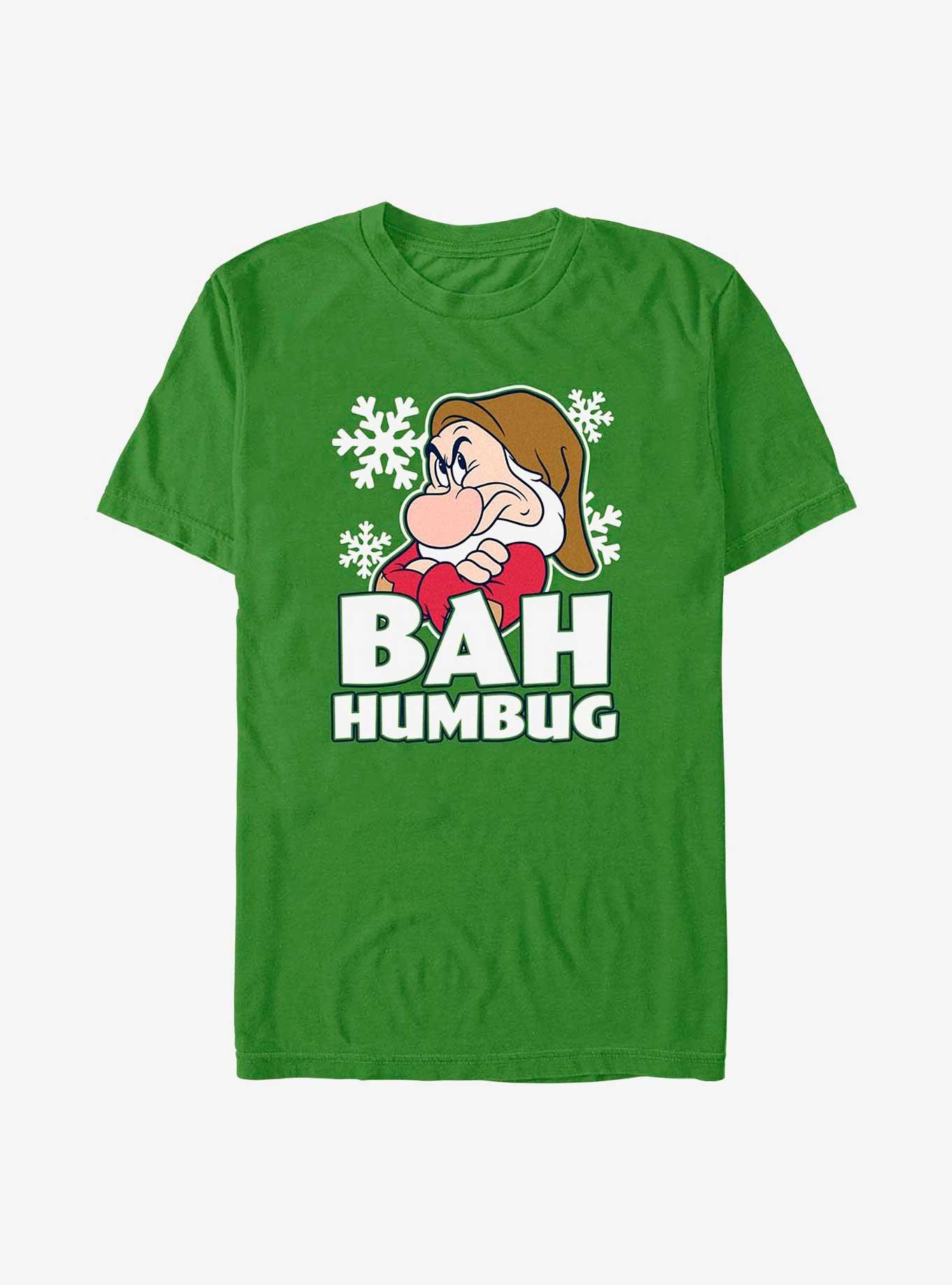 Disney Snow White And The Seven Dwarfs Grumpy Bah Humbug T-Shirt, KELLY, hi-res
