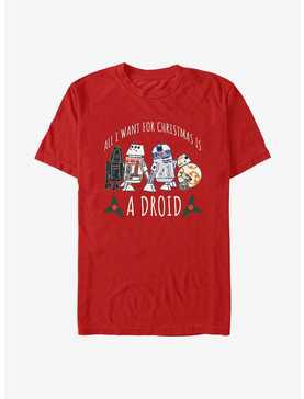 Star Wars Want For Christmas Is A Droid T-Shirt, , hi-res