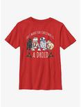 Star Wars Want For Christmas Is A Droid Youth T-Shirt, RED, hi-res