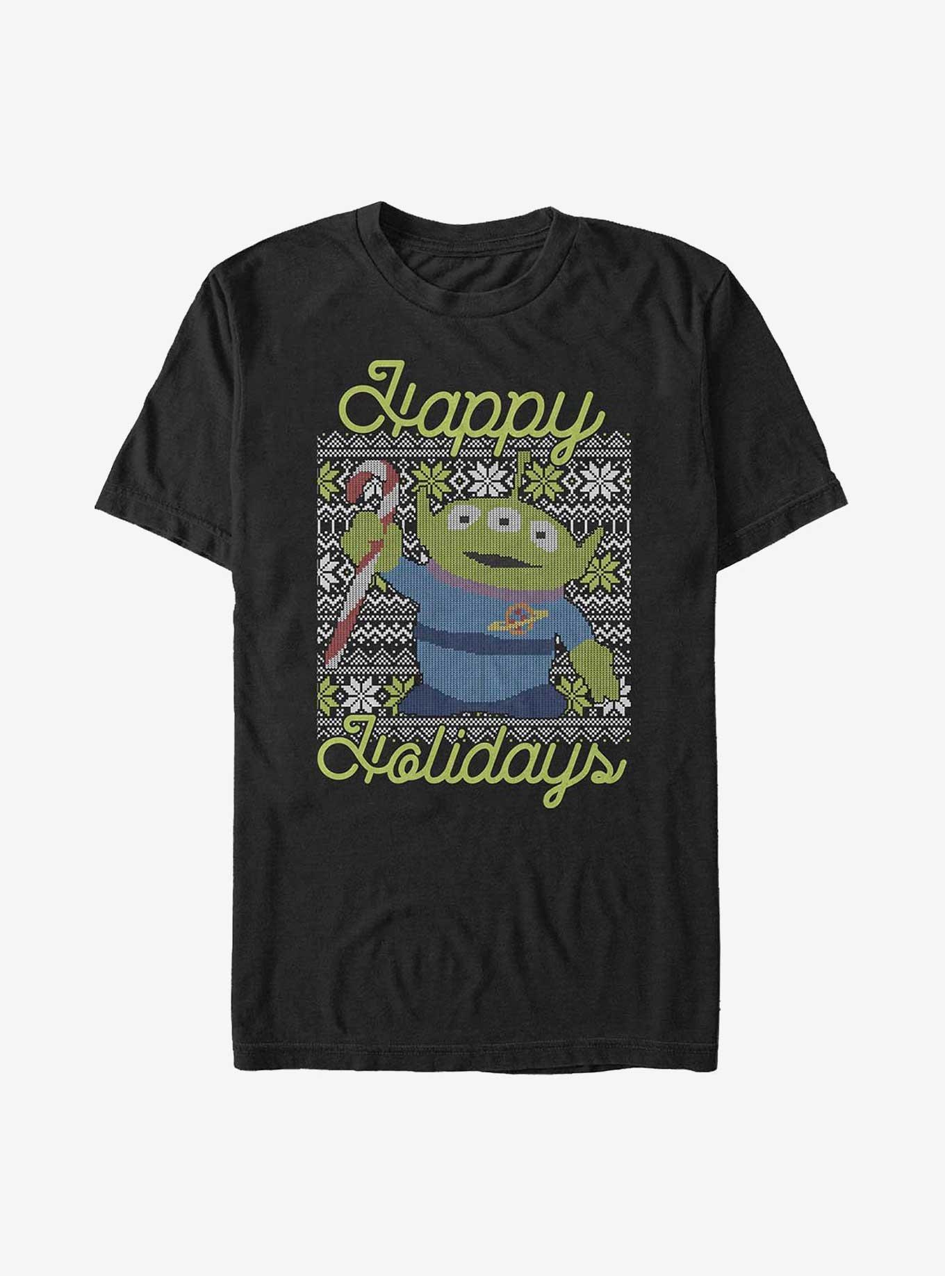 Disney Pixar Toy Story Alien Happy Holidays T-Shirt, BLACK, hi-res