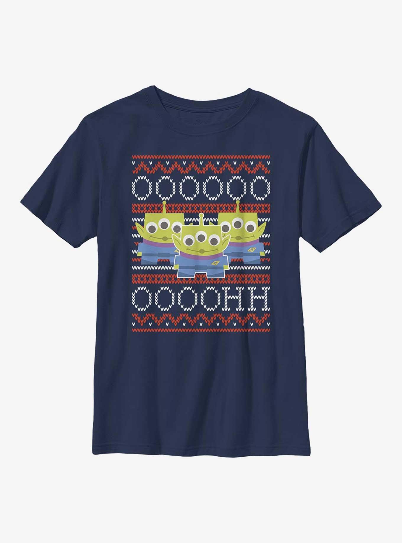Disney Pixar Toy Story Aliens Ugly Sweater Pattern Youth T-Shirt, , hi-res