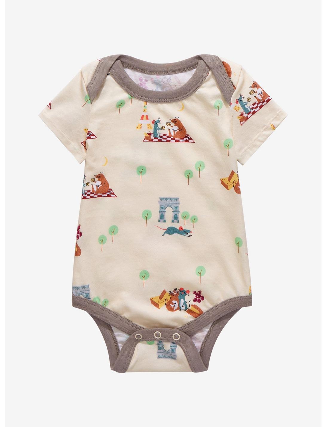 Disney Pixar Ratatouille Remy & Emile Scenic Allover Print Infant One-Piece - BoxLunch Exclusive, RED, hi-res