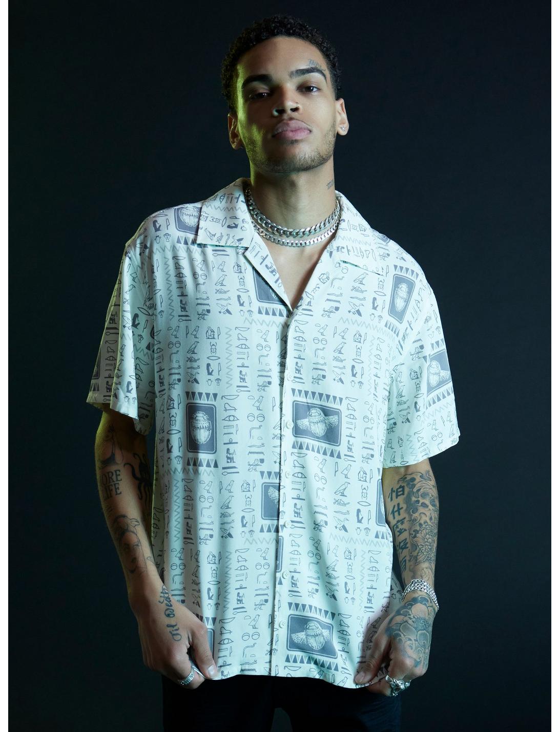Our Universe Marvel Moon Knight Scarab Woven Button-Up, MULTI, hi-res