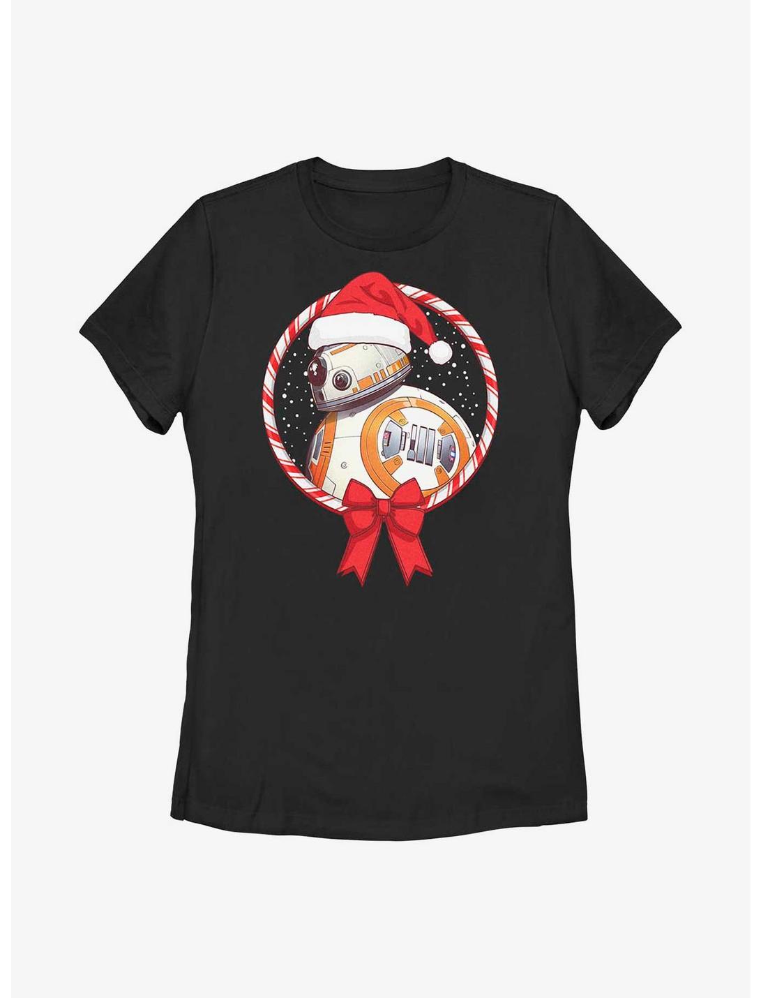 Star Wars BB-8 Candy Cane Womens T-Shirt, BLACK, hi-res