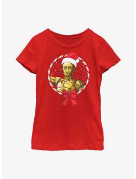 Star Wars CP-30 Candy Cane Youth Girls T-Shirt, , hi-res