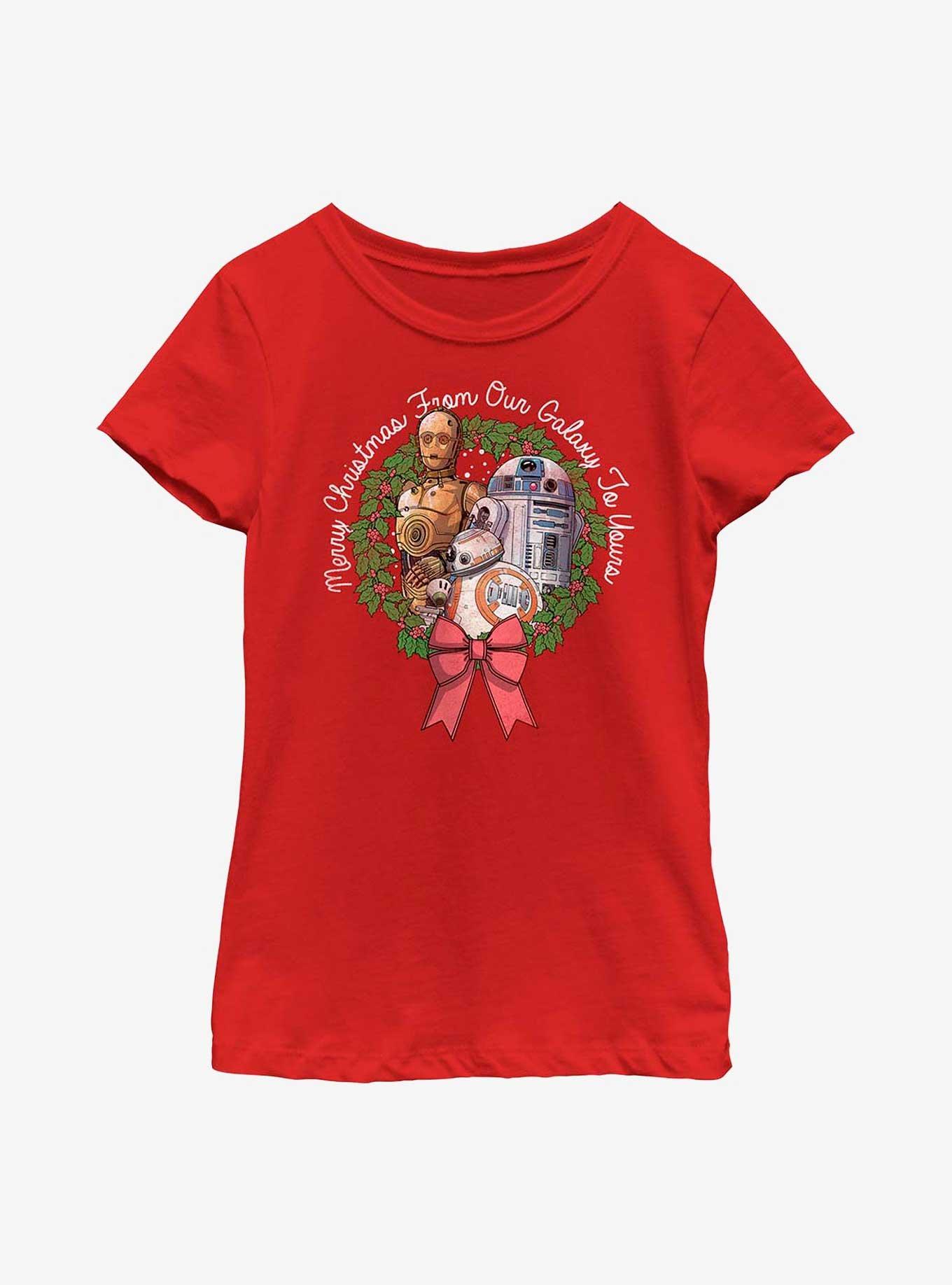 Star Wars From Our Galaxy To Yours Youth Girls T-Shirt, RED, hi-res