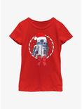 Star Wars R2-D2 Candy Cane Youth Girls T-Shirt, RED, hi-res