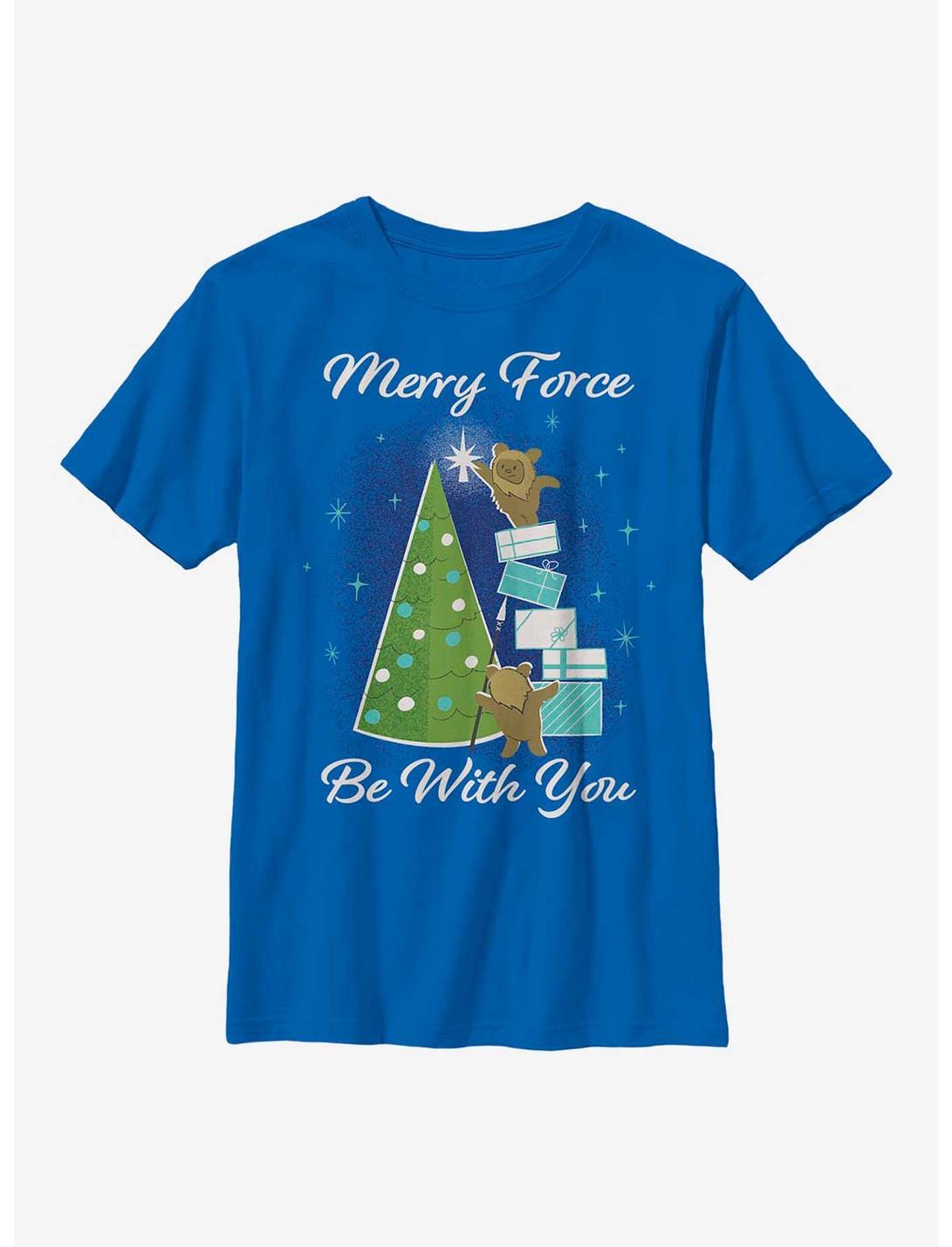 Star Wars Merry Ewoks Youth T-Shirt, ROYAL, hi-res