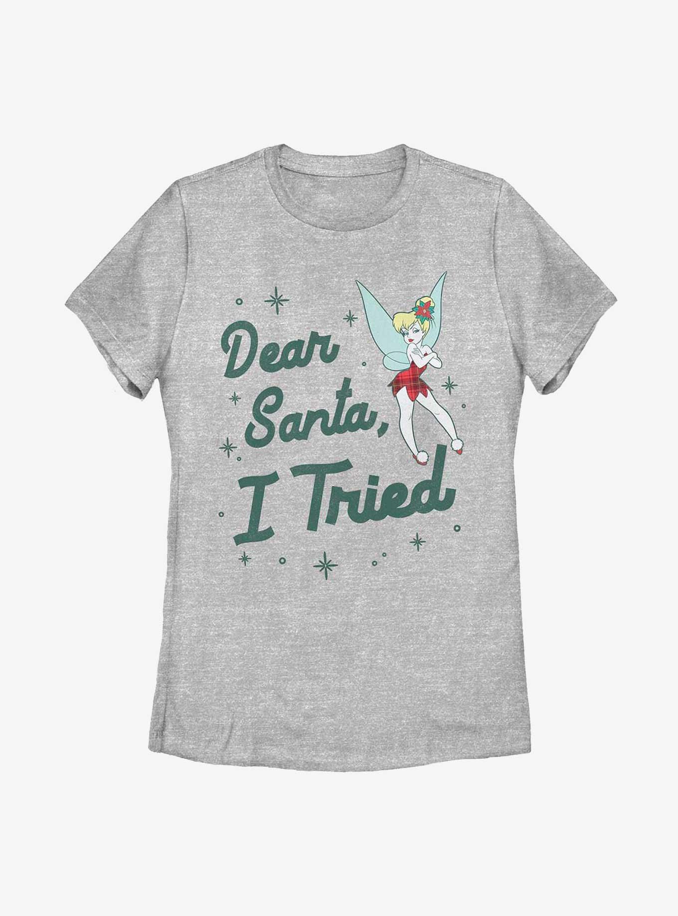 Disney Tinkerbell Dear Santa, I Tried Womens T-Shirt, ATH HTR, hi-res
