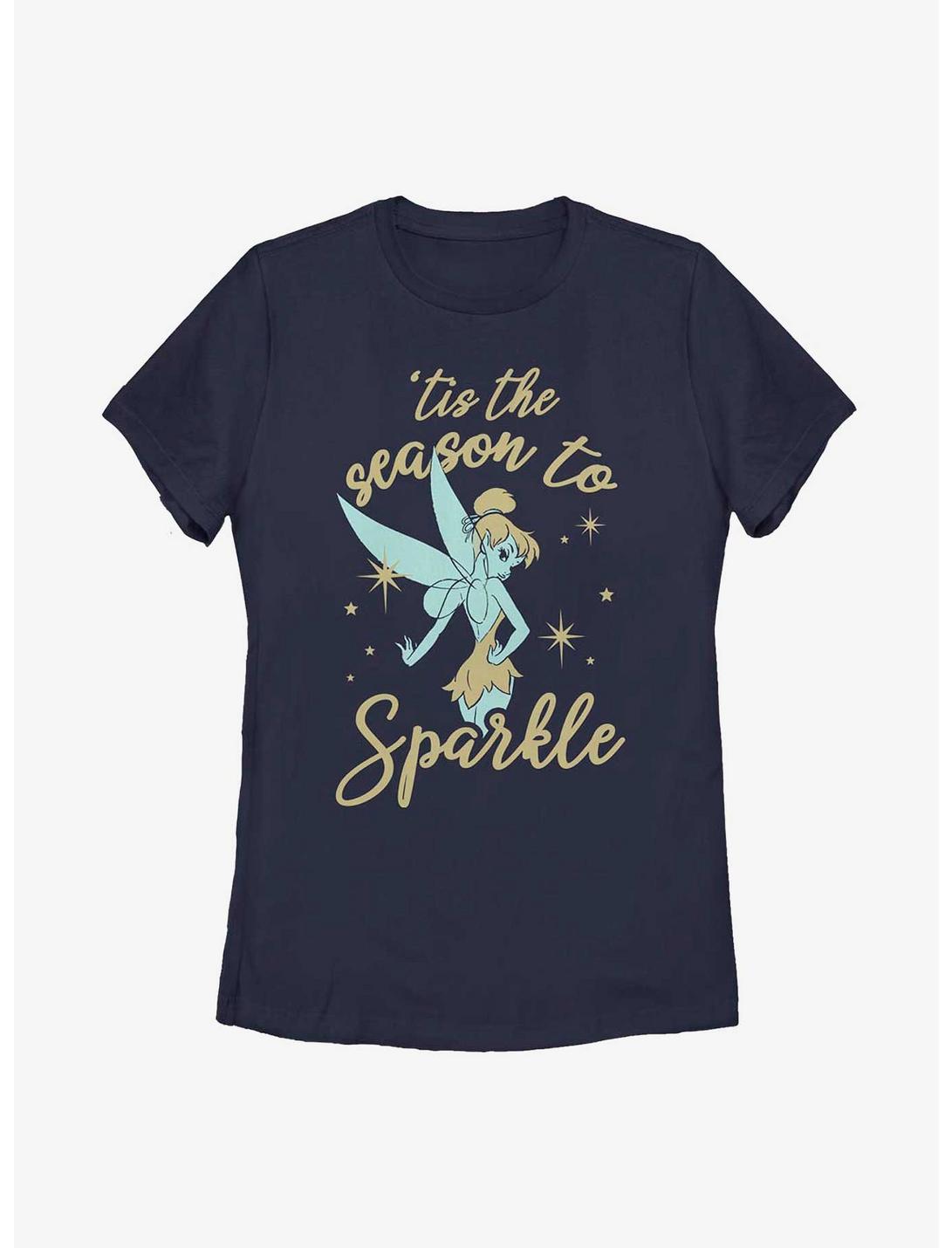 Disney Tinkerbell Sparkle Season Womens T-Shirt, NAVY, hi-res