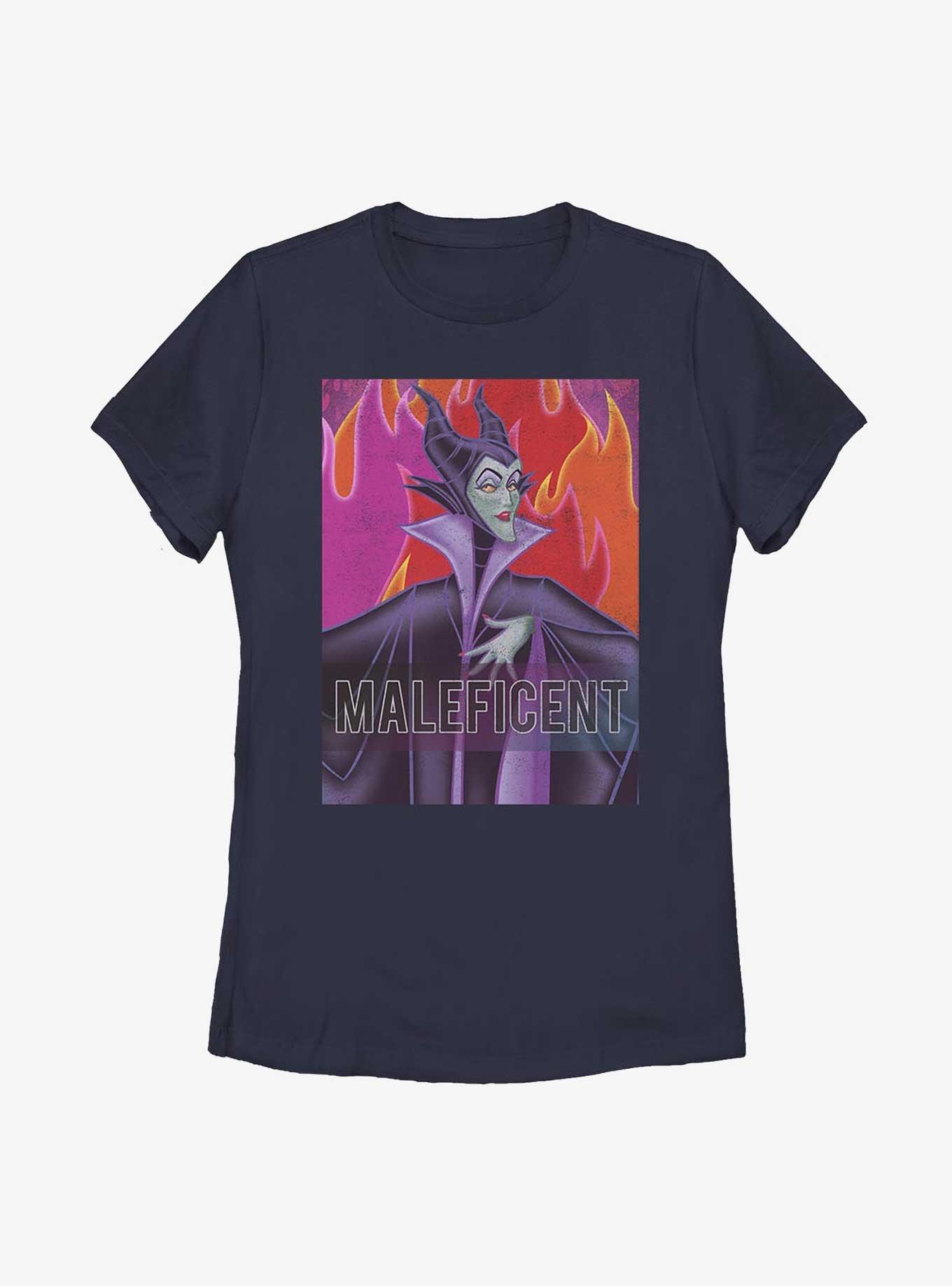 Disney Sleeping Beauty Maleficent Flame Womens T-Shirt, NAVY, hi-res